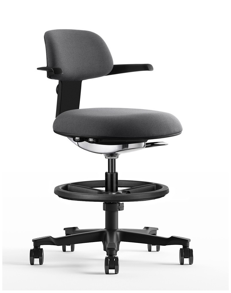 Coast Black Drafting Counter Chair Workspace Office Furniture Dubai