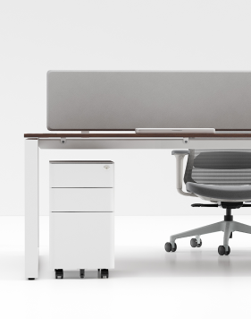 Slim 3-Drawer Filing and Stationary Mobile Pedestal Compact