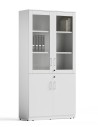 Vetrina Full Height White Glass Cabinet