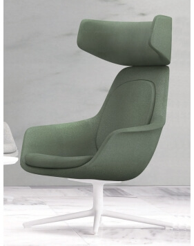 Archini Alger Lounge Arm Chair with Headrest