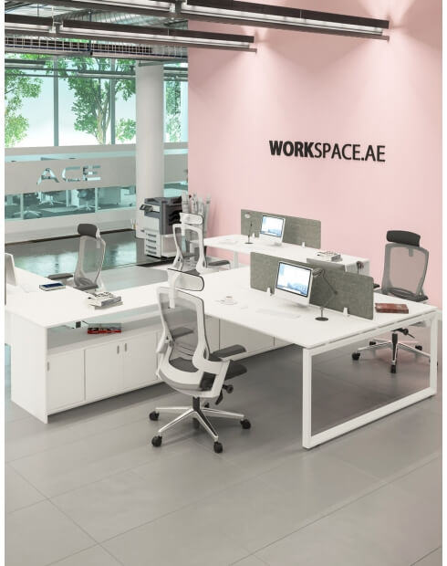 Ace Series Y-Shape Cluster of 4x Workstation Desk