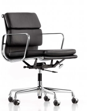 EamesClassic Soft Pad Medium Back Leather Chair