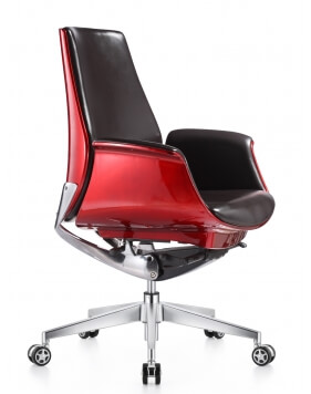 Allen Rose Genuine Leather Medium Back Chair