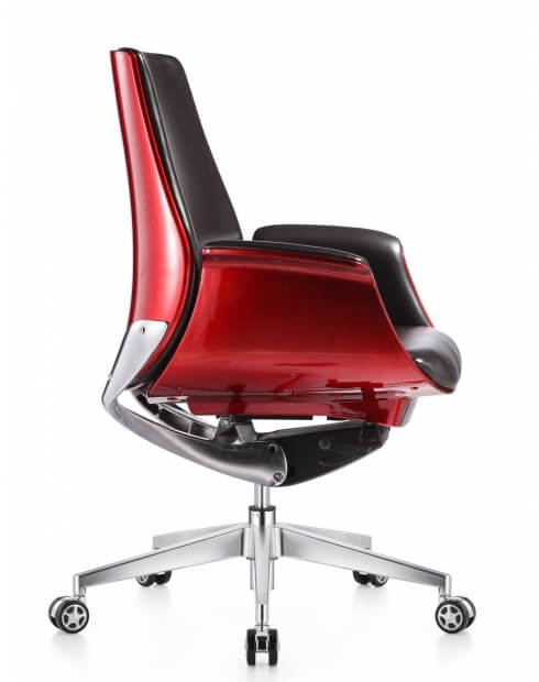 Side - Allen Rose Genuine Leather Medium Back Chair