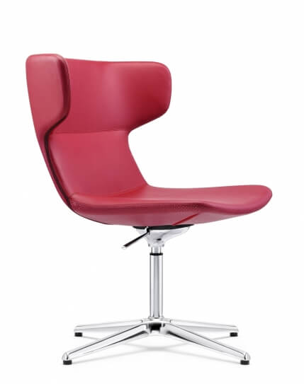 Rossa Leather Rose Red Chair