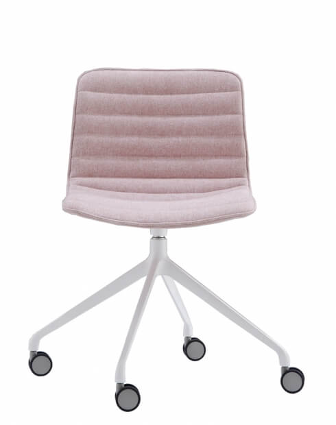 Front - Simon Pink Fabric Designer Chair