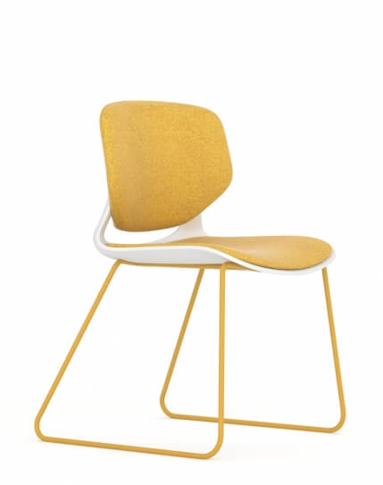Melody Multi-Purpose Chair Yellow Upholstered Seat and Back