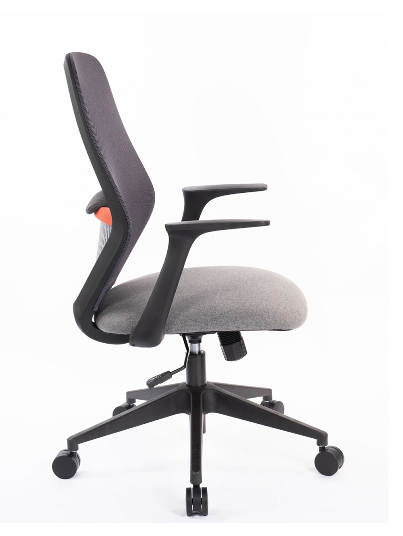 Time Black with Orange Trim Minimalist Task Chair | Workspace Offic...