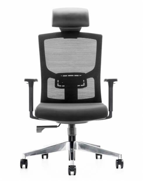 Front - Newman Black Ergonomic Executive Office Chair