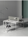 ARC Designer Series White Premium White Cluster of 2 Workstation Desk