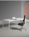 ARC Designer Series White Rectangular Executive Desk