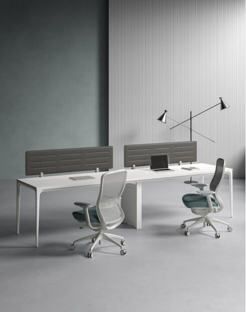ARC Designer Series White Cluster of 2x Single Line Workstation ARC Designer Series White Cluster of 2x Single Line Workstation