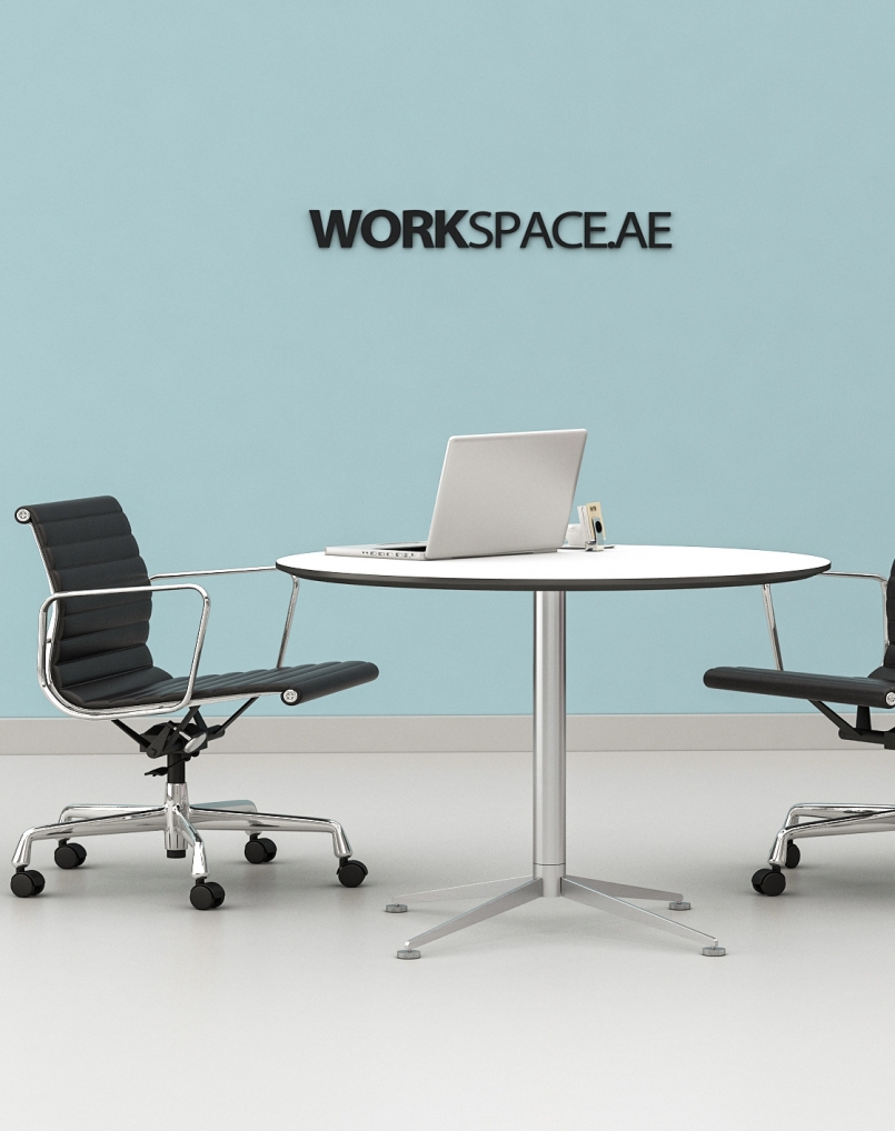 Scope Super Brushed Steel Base Round Table | Workspace Office Furni...