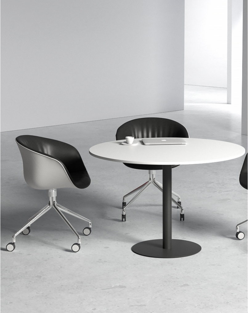 Round office deals table and chairs