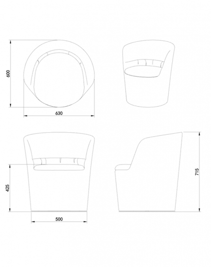 UP Revolving Armchair