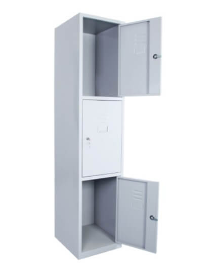 Catena Three Door Steel Cabinet Locker Worke Furniture Catena Three Door Steel Cabinet Locker