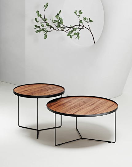 Split Wooden Top Coffee Table Set