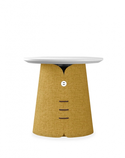 Collar Round Small Table with USB Charger