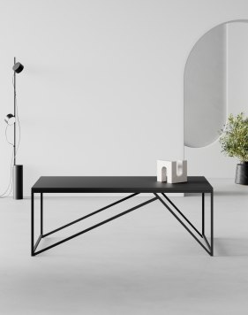 EXO 2.1 Modern Rectangular Black Coffee Table