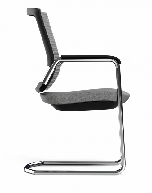 Black 2024 cantilever chair