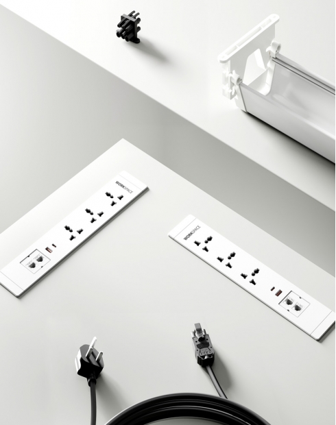 6x User Embedded Power and Data Socket Interlink Power Access 6x User Embedded Power and Data Socket Interlink Power Access