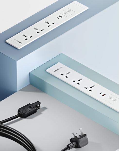 2x User Embedded Power and Data Socket Interlink Power Access