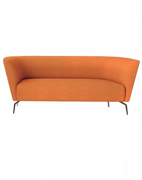 Kas Orange Modular Double Seater Minimalist Low Back Sofa