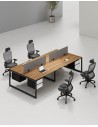 Ace Series Cluster of 4 Black Face to Face Workstation