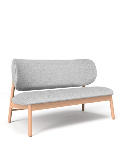 Ezah Grey Two-Seater Lounge Bench Sofa