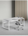 Ace Series White White Rectangular Executive Desk
