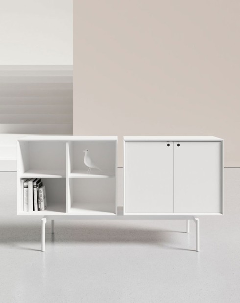 Edge Series Hutch White Sideboard White Cabinet