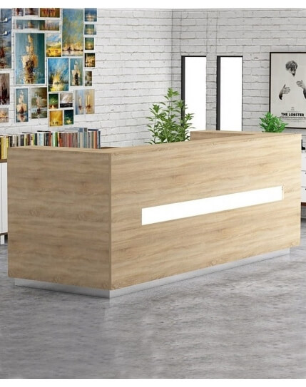 Sada Wooden Contemporary Reception Desk