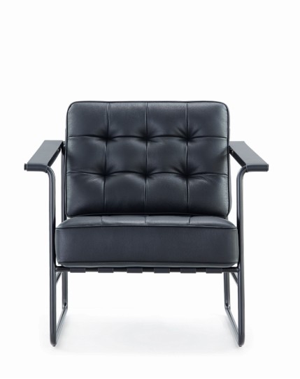 Lara Black Genuine Leather Lounge Chair