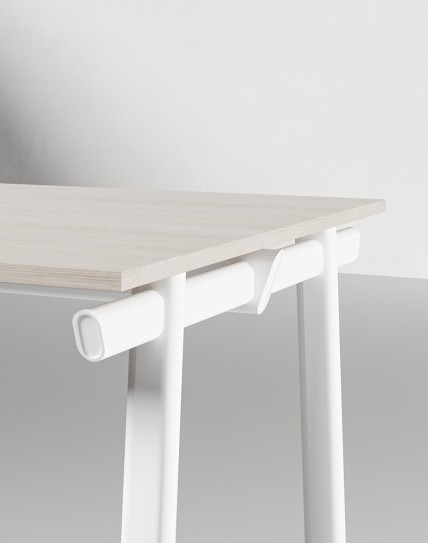 Ava High white stone grey