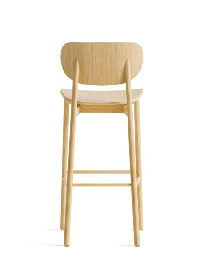Birch Wood Veneer Bar Stool