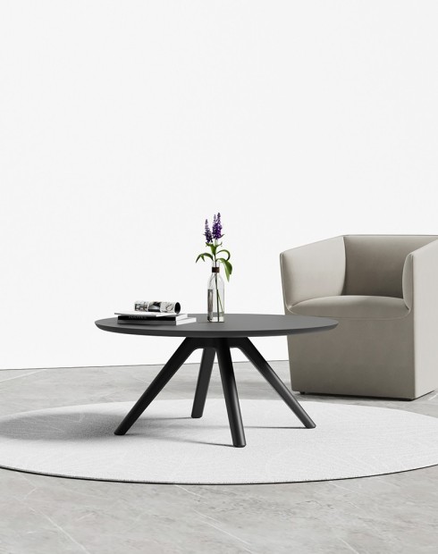 Black circle outlet coffee table