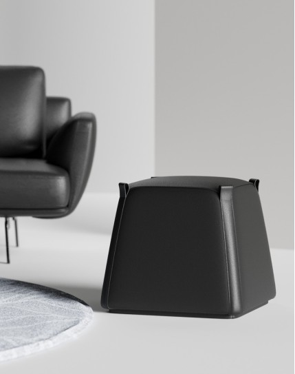 Cube Leather Lounge Stool