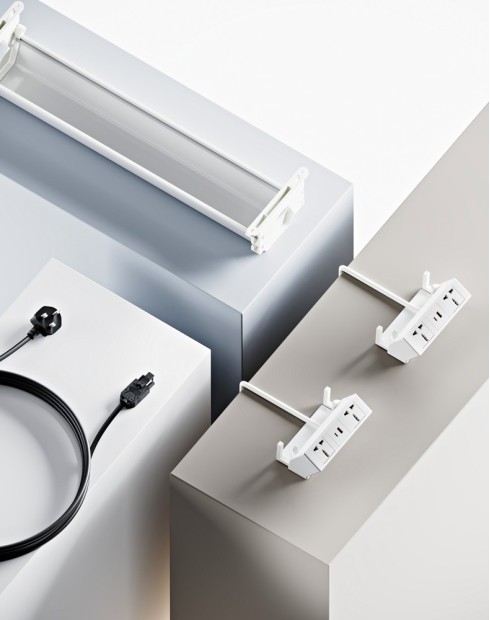 4x Users Desktop Interlink Power Access and Cable Management Solution