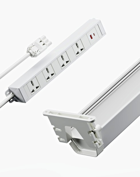 2x Users Under-Desk Interlink Power Access and Cable Management Solution 2x Users Under-Desk Interlink Power Access and Cable Management Solution