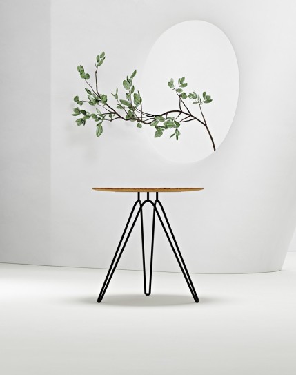 Vino Wood Veneer Round Coffee Table