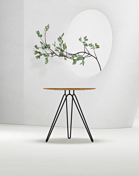 Vino Wood Veneer Round Coffee Table