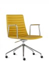 Simon Yellow Genuine Leather Designer Chair