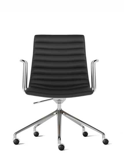 Simon Black Genuine Leather Designer Chair