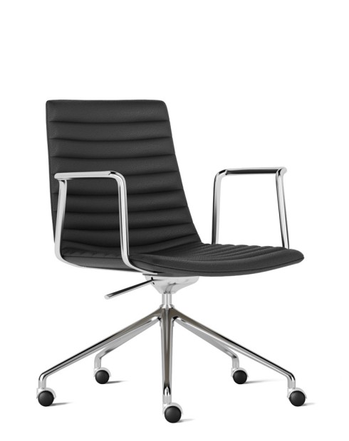 Black and white leather chairs sale