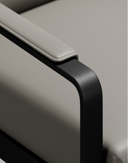 Sync Single Seater Genuine Leather Arm Chair