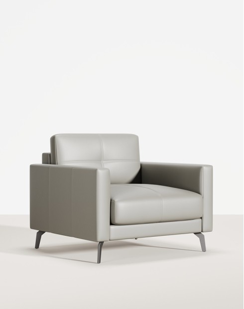 Ayuni Genuine Leather Single Seater Sofa