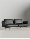 Denver Black Genuine Leather Sofa