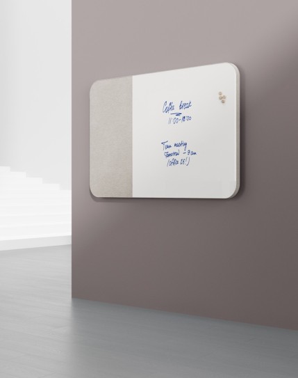 NOTE Beige Wall-Mounted Acoustic White Board