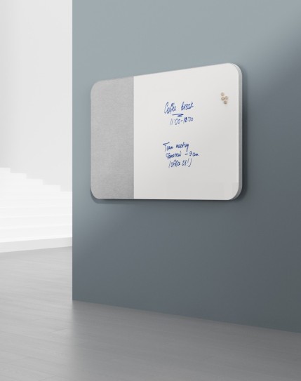 NOTE Grey Wall-Mounted Acoustic White Board