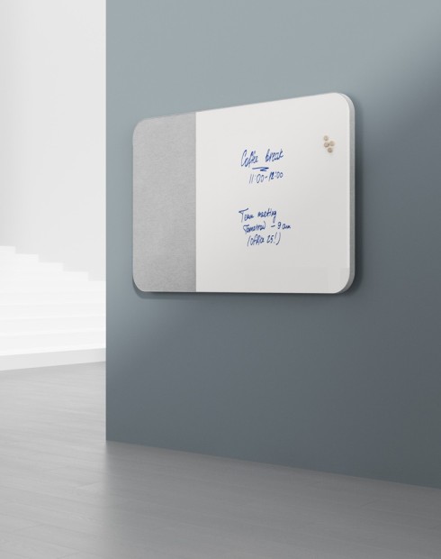 NOTE Grey Wall-Mounted Acoustic White Board